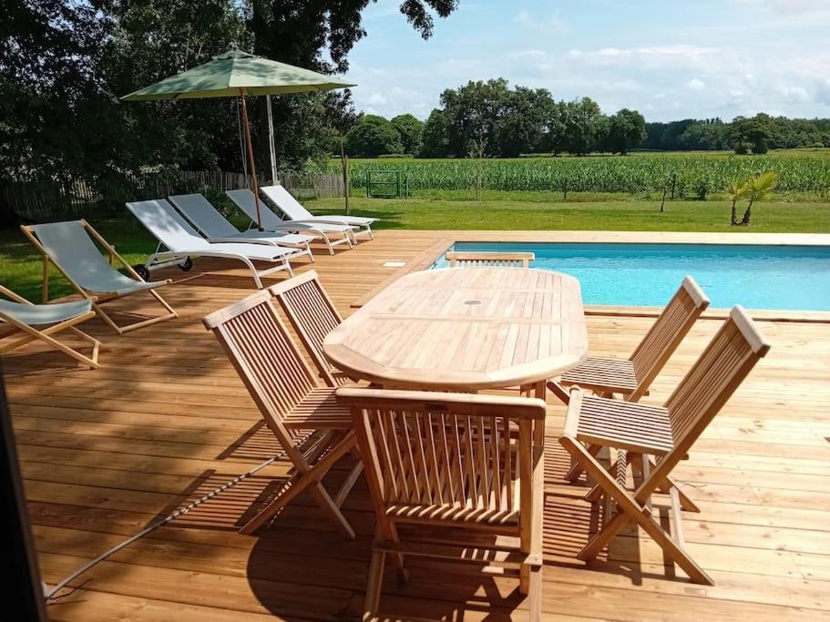 Maison Neuve Avec Piscine Chauffee, 4 Kms De Contis Plage Saint-Julien-en-Born Exterior photo